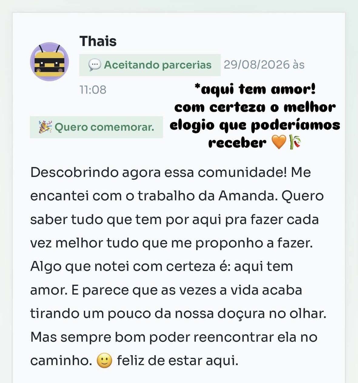 Depoimento real de uma bambuzinha sobre o Desafio do Bambu